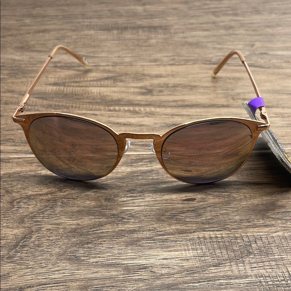 Foster Grant Hailey Aviator Sunglasses with Gold Tone Frames